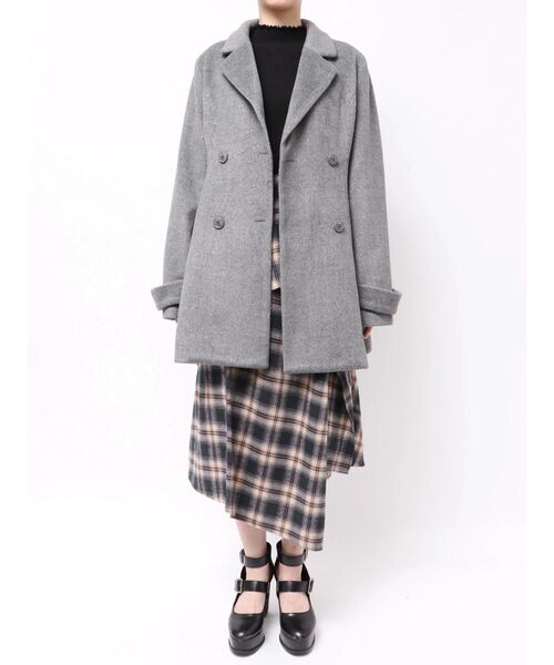 EATME（イートミー）の「ダブルテーラードコート（その他アウター・レディース・キャメル/オフホワイト/グレー/ブラック・FREE）」の6枚目の写真