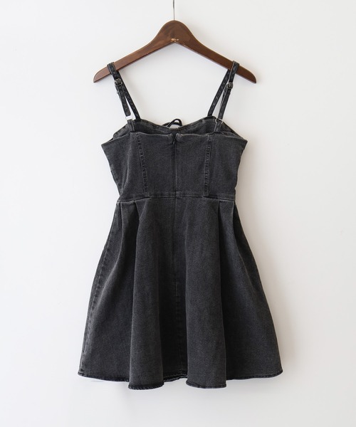 SpRay（スプレイ）の「デニムレースアップフレアキャミワンピース（ワンピース・レディース・ブラック/ブルー系その他2/ブルー・MEDIUM）」の18枚目の写真