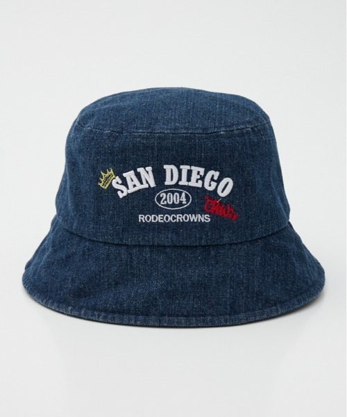 RODEO CROWNS WIDE BOWL（ロデオクラウンズワイドボウル）の「デニムロゴバケットハット（ハット・メンズ・ブルー/ブラック/グレー・FREE）」の3枚目の写真