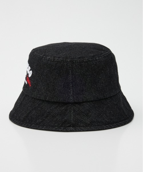 RODEO CROWNS WIDE BOWL（ロデオクラウンズワイドボウル）の「デニムロゴバケットハット（ハット・メンズ・ブルー/ブラック/グレー・FREE）」の5枚目の写真