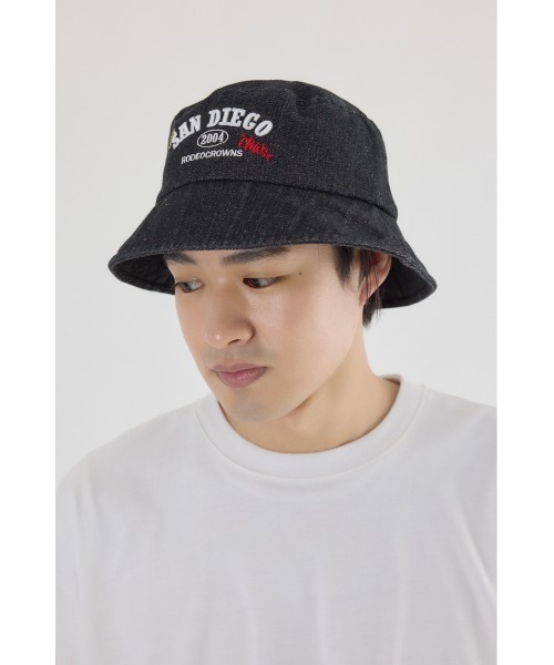 RODEO CROWNS WIDE BOWL（ロデオクラウンズワイドボウル）の「デニムロゴバケットハット（ハット・メンズ・ブルー/ブラック/グレー・FREE）」の9枚目の写真