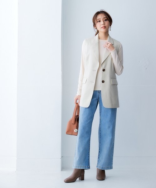 nissen(ニッセン)の「【選べる2レングス】ゆるフィットワイドデニムパンツ(股下68cm・73cm)(デニムパンツ・レディース・ブルー/ライトブルー/ネイビー・S2/3L1/LL1/L1/M1/S1/3L2/LL2/L2/M2)」の18枚目の写真