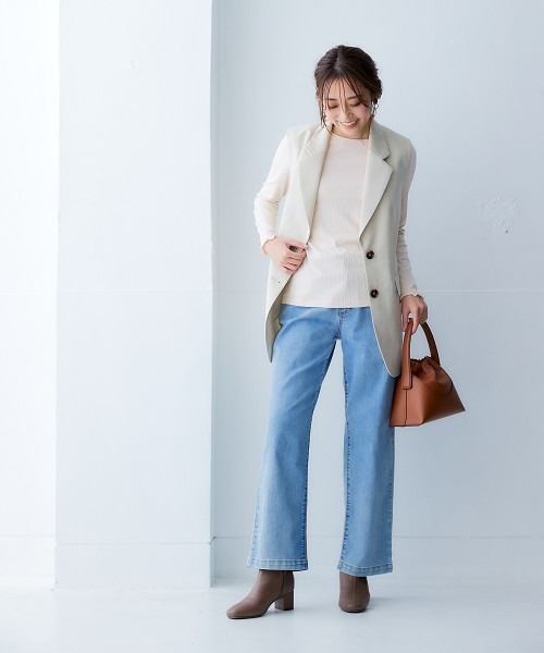 nissen(ニッセン)の「【選べる2レングス】ゆるフィットワイドデニムパンツ(股下68cm・73cm)(デニムパンツ・レディース・ブルー/ライトブルー/ネイビー・S2/3L1/LL1/L1/M1/S1/3L2/LL2/L2/M2)」の19枚目の写真