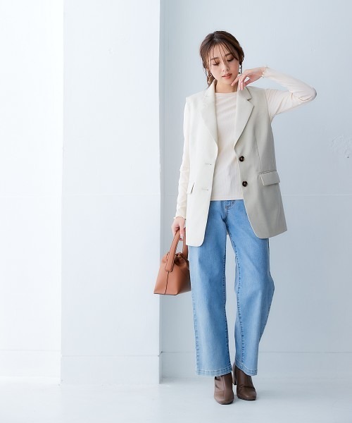 nissen(ニッセン)の「【選べる2レングス】ゆるフィットワイドデニムパンツ(股下68cm・73cm)(デニムパンツ・レディース・ブルー/ライトブルー/ネイビー・S2/3L1/LL1/L1/M1/S1/3L2/LL2/L2/M2)」の20枚目の写真