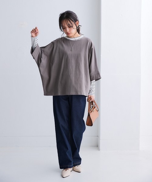 nissen(ニッセン)の「【選べる2レングス】ゆるフィットワイドデニムパンツ(股下68cm・73cm)(デニムパンツ・レディース・ブルー/ライトブルー/ネイビー・S2/3L1/LL1/L1/M1/S1/3L2/LL2/L2/M2)」の12枚目の写真