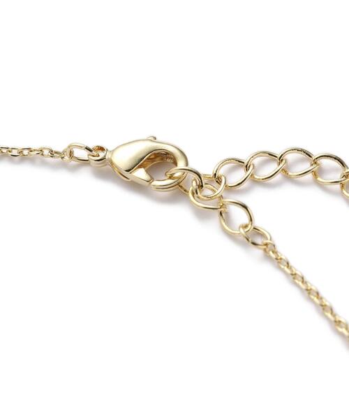 NATURAL BEAUTY BASIC（ナチュラルビューティーベーシック）の「フォーリーフクローバーネックレス（ネックレス・レディース・ブラック/オフホワイト・ﾌﾘ-）」の6枚目の写真