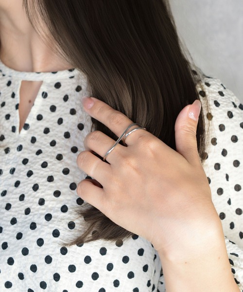 BROTHERHOOD(ブラザーフッド)の「【earyear】Crossbind Double Finger Ring(リング・レディース・ゴールド/シルバー・FREE)」の9枚目の写真