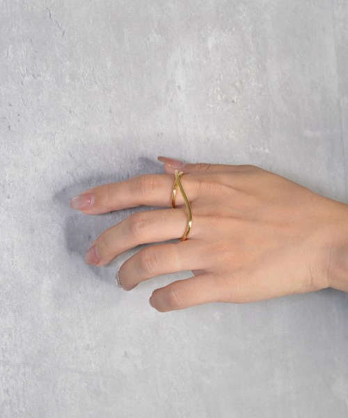BROTHERHOOD(ブラザーフッド)の「【earyear】Crossbind Double Finger Ring(リング・レディース・ゴールド/シルバー・FREE)」の18枚目の写真