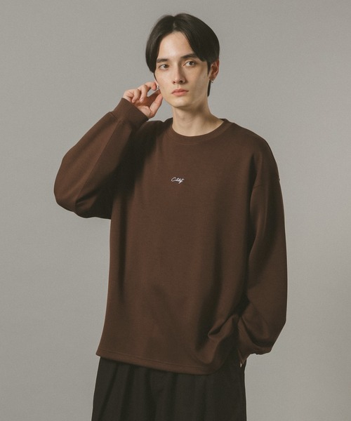 セール】ワンポイント刺繍/ポンチロンT（Tシャツ/カットソー