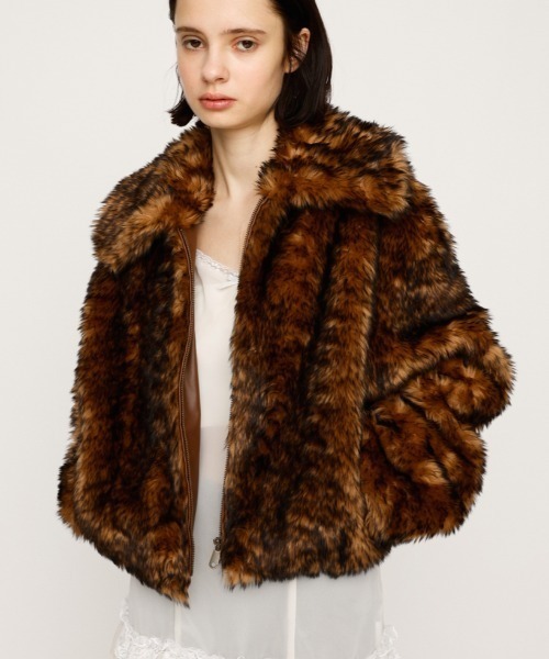 2025AW】BIG COLLAR FUR S/COAT ビッグカラー ファー ショート
