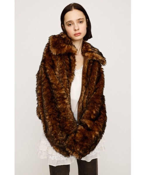 SLY ファーコート　ショートコート SLY（スライ） ブルゾン アウター 「WEB限定」BIG COLLAR FUR S/COAT