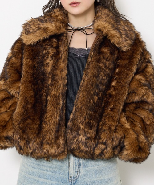2025AW】BIG COLLAR FUR S/COAT ビッグカラー ファー ショート