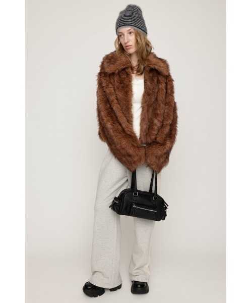 セール】【WEB限定】BIG COLLAR FUR S/COAT ビッグカラー ファー