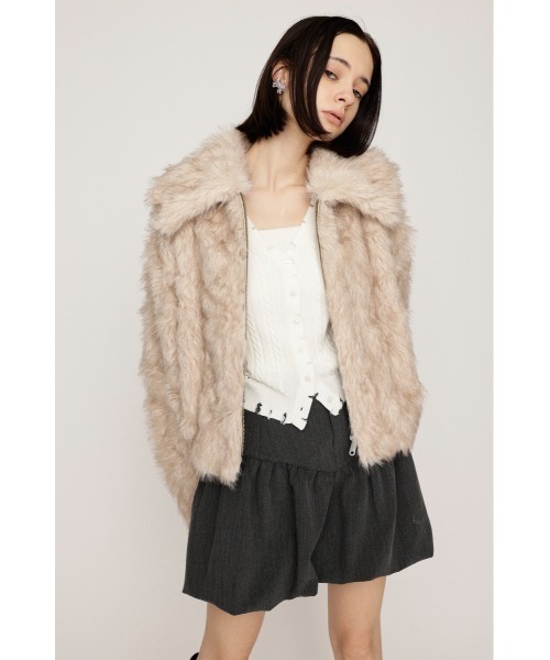 WEB限定】BIG COLLAR FUR S/COAT ビッグカラー ファー ショートコート