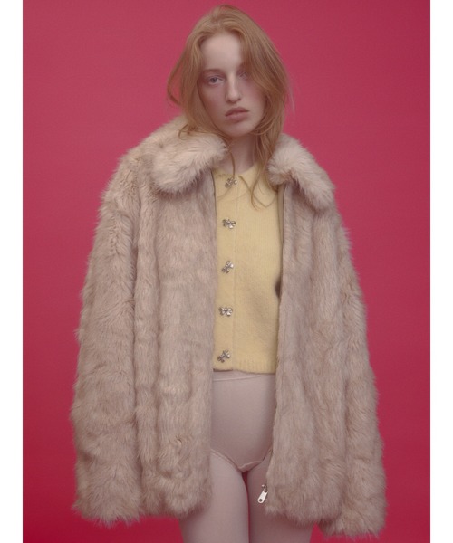 WEB限定】BIG COLLAR FUR S/COAT ビッグカラー ファー ショートコート
