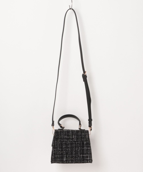 EDIT COLOGNE（エディットコロン）の「ツイードミニショルダーバッグ（ショルダーバッグ・レディース・ホワイト/ブラック/ブルー・ﾌﾘ-）」の6枚目の写真