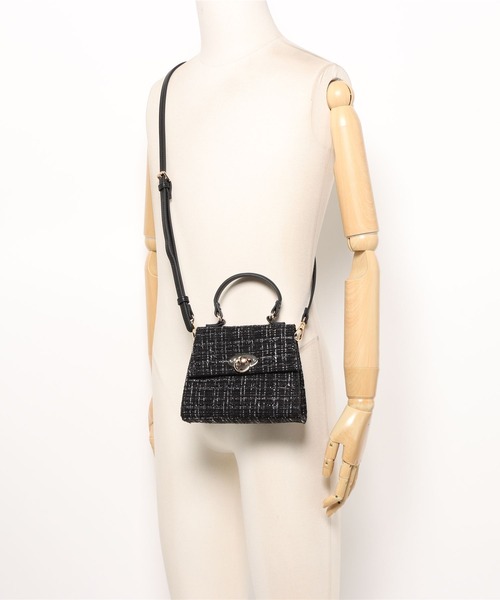 EDIT COLOGNE（エディットコロン）の「ツイードミニショルダーバッグ（ショルダーバッグ・レディース・ホワイト/ブラック/ブルー・ﾌﾘ-）」の9枚目の写真