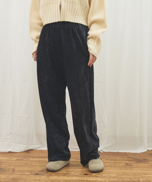fig Ｌondon（フィグロンドン）の「GENTLE corl pants（その他パンツ・レディース・ボルドー/ネイビー・FREE）」の2枚目の写真