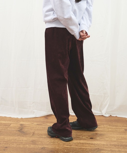 fig Ｌondon（フィグロンドン）の「GENTLE corl pants（その他パンツ・レディース・ボルドー/ネイビー・FREE）」の19枚目の写真