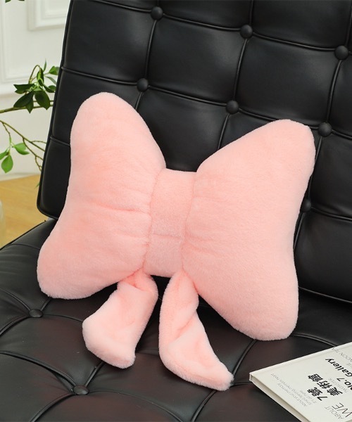 SHEPP（シープ）の「ふわふわリボンクッション（クッション/クッションカバー・レディース・ブラック/ホワイト/ピンク・F）」の9枚目の写真