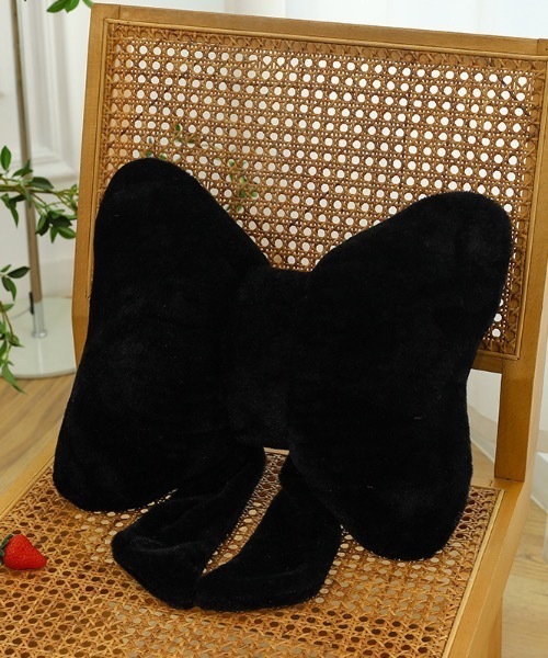 SHEPP（シープ）の「ふわふわリボンクッション（クッション/クッションカバー・レディース・ブラック/ホワイト/ピンク・F）」の14枚目の写真