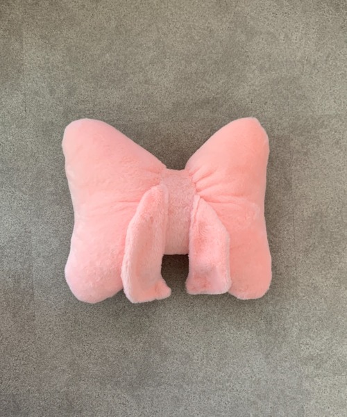 SHEPP（シープ）の「ふわふわリボンクッション（クッション/クッションカバー・レディース・ブラック/ホワイト/ピンク・F）」の20枚目の写真