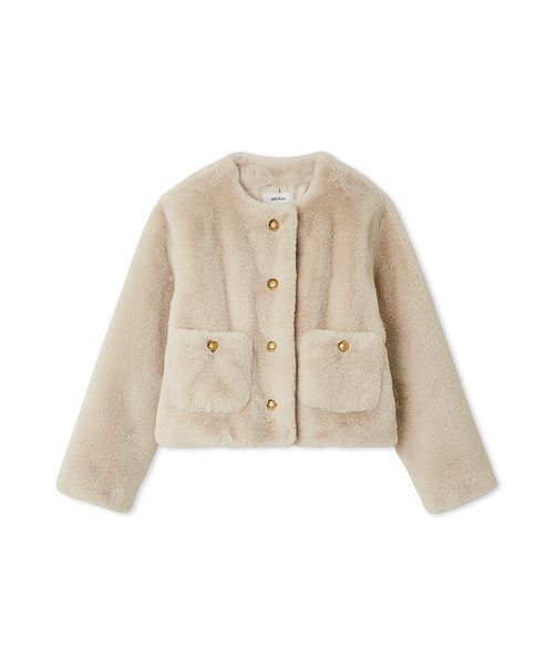 Mila Owen（ミラオーウェン）の「金釦クロップドファージャケット