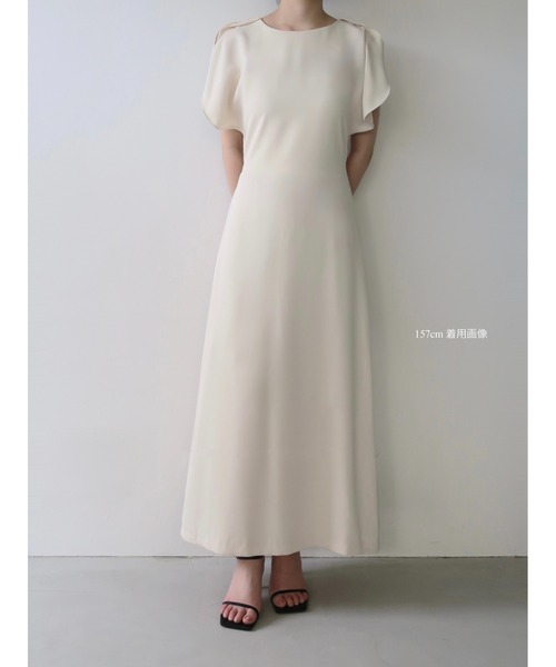 ワンピース Maison celon rounded hem sleeve dress rounded hem sleeve dress – célon