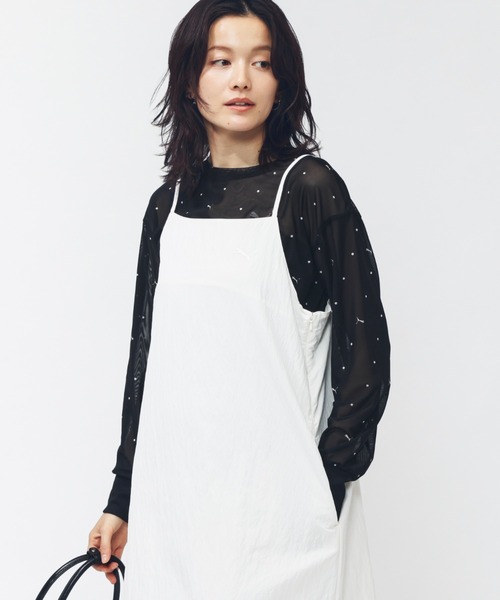 PUMA（プーマ）の「プーマ  AUTUMN メッシュ LS AOP Tシャツ（Tシャツ/カットソー・レディース・ブラック/ライラック・M/L）」の3枚目の写真