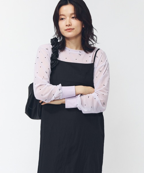 PUMA（プーマ）の「プーマ  AUTUMN メッシュ LS AOP Tシャツ（Tシャツ/カットソー・レディース・ブラック/ライラック・M/L）」の9枚目の写真