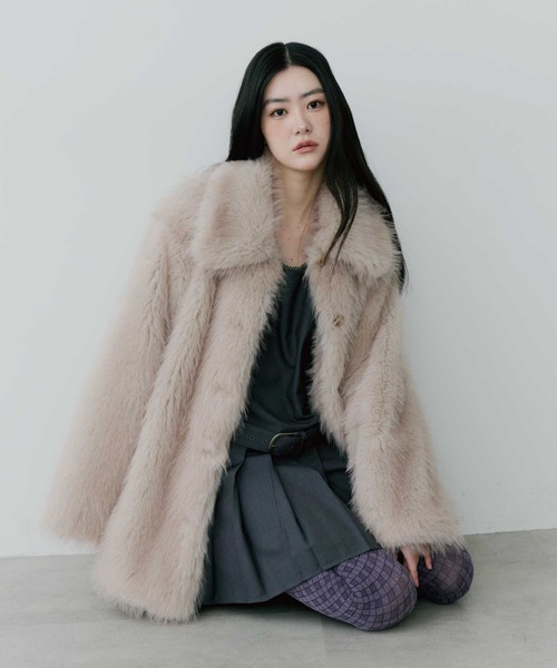 thinkto】ビッグカラーファーミドルコート（その他アウター）｜thinkto