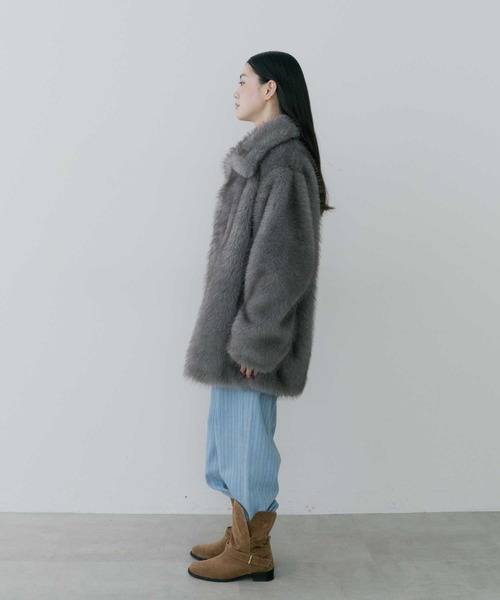 thinkto】ビッグカラーファーミドルコート（その他アウター）｜thinkto