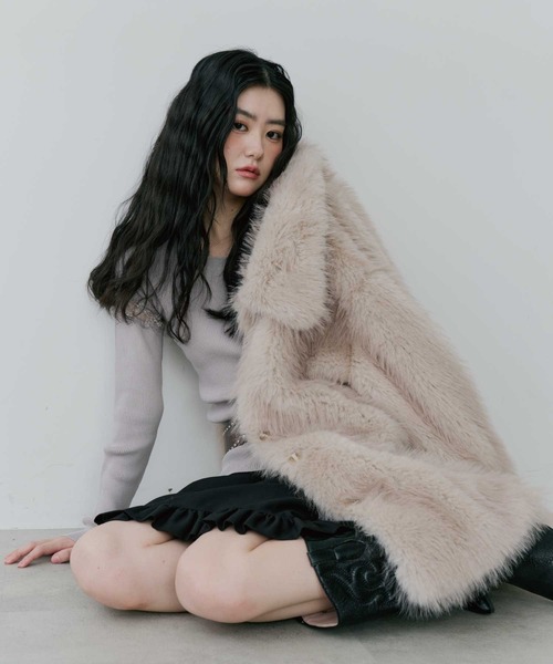 thinkto】ビッグカラーファーミドルコート（その他アウター）｜thinkto