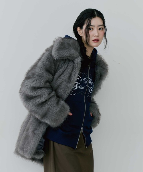 thinkto】ビッグカラーファーミドルコート（その他アウター）｜thinkto