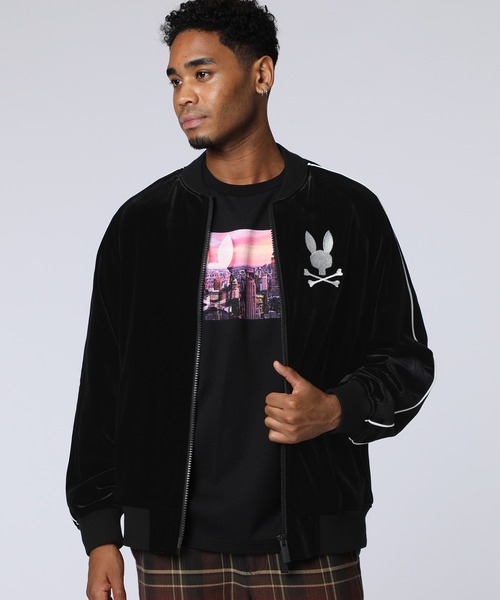 Psycho Bunny スカジャン XLサイズ SKOOKUM × PsychoBunny バニーロゴ スカジャン（スカジャン）｜Psycho