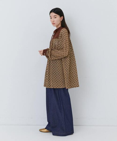 conges payes ADIEU TRISTESSE(コンジェ ペイエ アデュートリステス)の「モールレース刺繍チュニック(チュニック・レディース・ブラウン/ブラック・38)」の4枚目の写真