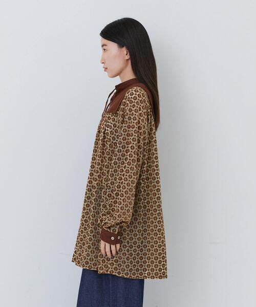conges payes ADIEU TRISTESSE(コンジェ ペイエ アデュートリステス)の「モールレース刺繍チュニック(チュニック・レディース・ブラウン/ブラック・38)」の9枚目の写真