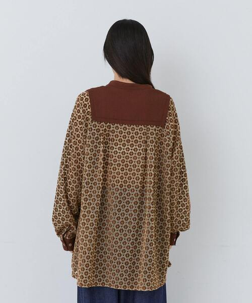 conges payes ADIEU TRISTESSE(コンジェ ペイエ アデュートリステス)の「モールレース刺繍チュニック(チュニック・レディース・ブラウン/ブラック・38)」の10枚目の写真