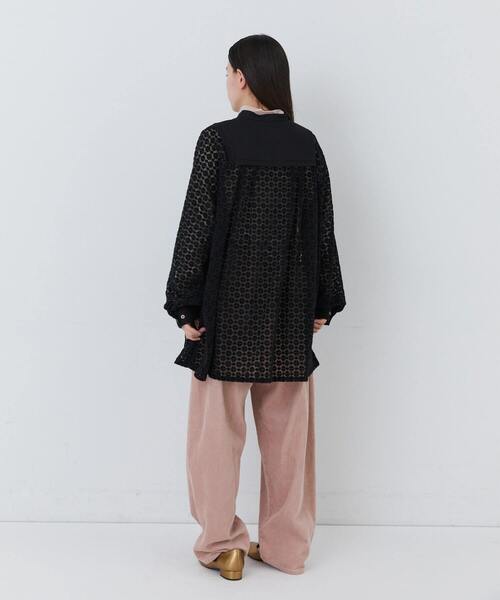 conges payes ADIEU TRISTESSE(コンジェ ペイエ アデュートリステス)の「モールレース刺繍チュニック(チュニック・レディース・ブラウン/ブラック・38)」の18枚目の写真