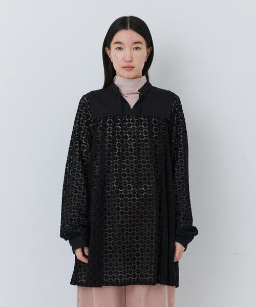 conges payes ADIEU TRISTESSE(コンジェ ペイエ アデュートリステス)の「モールレース刺繍チュニック(チュニック・レディース・ブラウン/ブラック・38)」の16枚目の写真