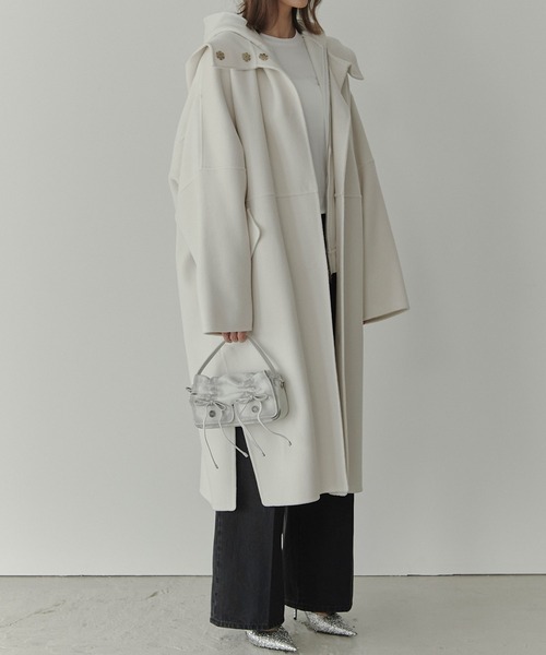 LE CIEL BLEU（ルシェルブルー）の「フードダブルフェイスコート