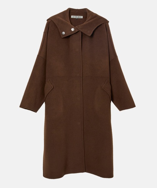ルシェルブルー　ウール100%フードコート フードダブルフェイスコート / Hooded Double-Face Coat（その他