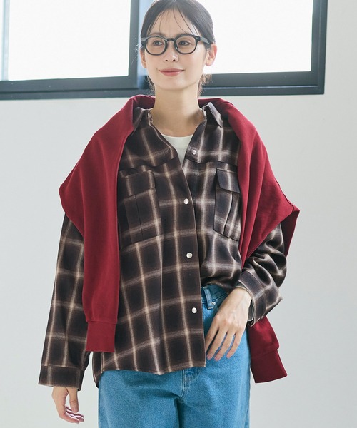 coca（coca）（コカ）の「チェック柄スナップボタンシャツ（シャツ/ブラウス・レディース・C/D/A/B・S/L/M）」の3枚目の写真