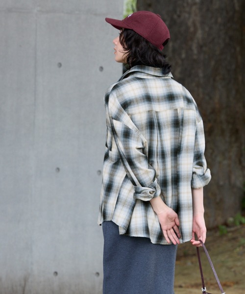 coca（coca）（コカ）の「チェック柄スナップボタンシャツ（シャツ/ブラウス・レディース・C/D/A/B・S/L/M）」の6枚目の写真