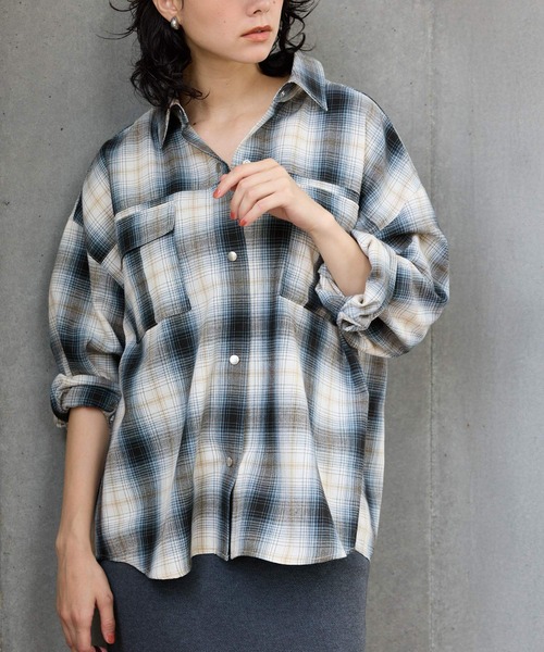 coca（coca）（コカ）の「チェック柄スナップボタンシャツ（シャツ/ブラウス・レディース・C/D/A/B・S/L/M）」の8枚目の写真