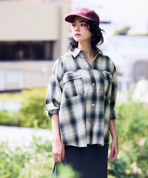 coca（coca）（コカ）の「チェック柄スナップボタンシャツ（シャツ/ブラウス・レディース・C/D/A/B・S/L/M）」の9枚目の写真