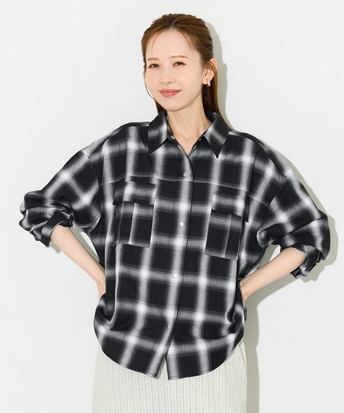 coca(coca)(コカ)の「チェック柄スナップボタンシャツ(シャツ/ブラウス・レディース・C/D/A/B/G/H/E/F・S/L/M)」の21枚目の写真