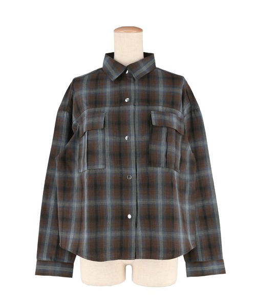 coca(coca)(コカ)の「チェック柄スナップボタンシャツ(シャツ/ブラウス・レディース・C/D/A/B/G/H/E/F・S/L/M)」の13枚目の写真