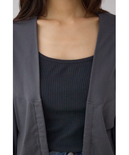 AZUL by moussy(アズールバイマウジー)の「ドロストトッパーカーディガン(カーディガン/ボレロ・レディース・ブラック/ダークグリーン/チャコールグレー・FREE)」の14枚目の写真