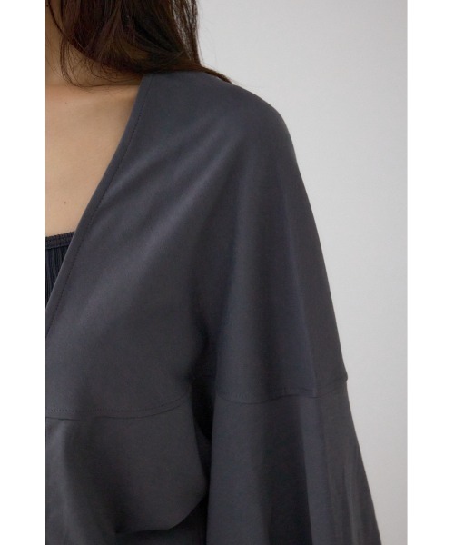 AZUL by moussy(アズールバイマウジー)の「ドロストトッパーカーディガン(カーディガン/ボレロ・レディース・ブラック/ダークグリーン/チャコールグレー・FREE)」の15枚目の写真